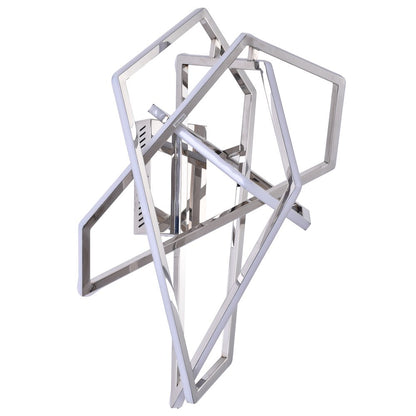 15-Light Chrome Stainless Steel LED Wall Sconce With Acrylic Diffusers