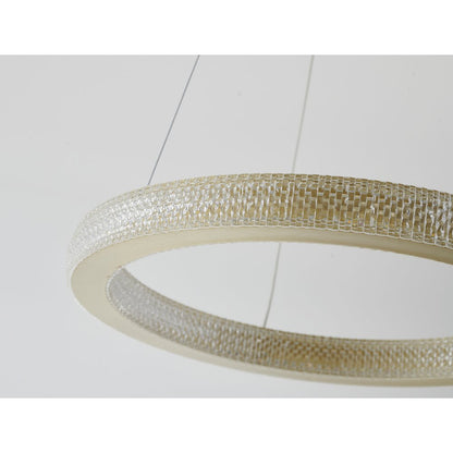 1-Light Sand Gold LED Chandelier With A Clear Acrylic Diffuser