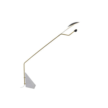 1-Light Black Aluminum Floor Lamp With A Marble Base And Metal Shade
