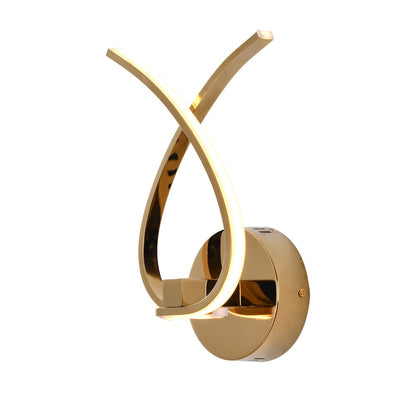 2-Light Gold Wall Sconce With Acrylic Diffusers