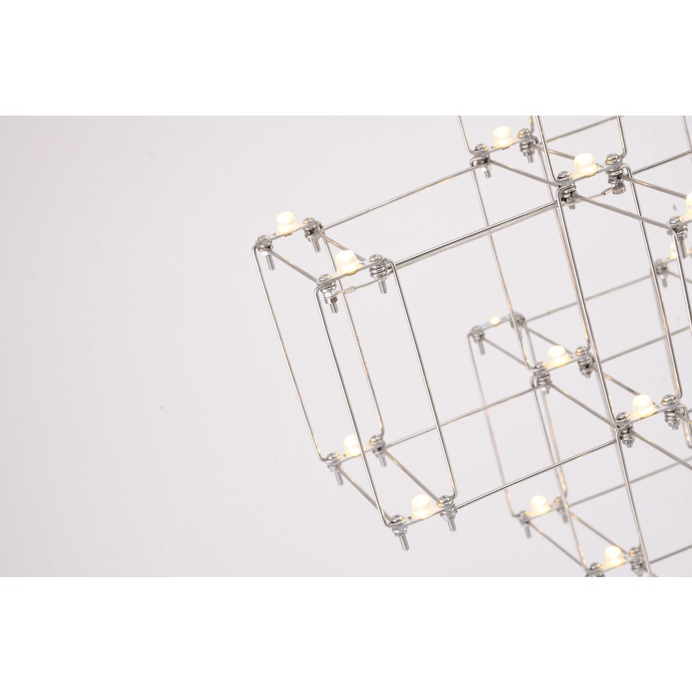 38-Light Satin Nickel LED Stainless Steel Floor Lamp