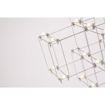 38-Light Satin Nickel LED Stainless Steel Floor Lamp