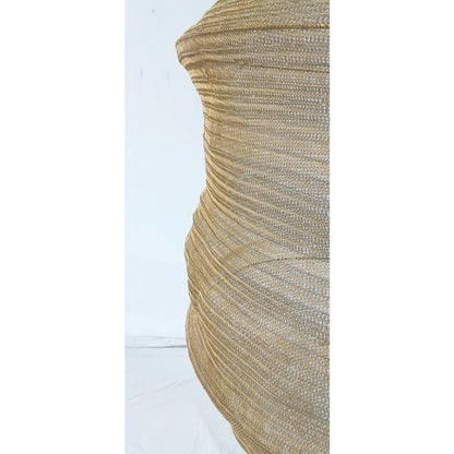 1-Light Gold Chandelier With A Chain Basket Shade