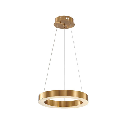 1-Light Gold LED Chandelier With An Acrylic Bottom Len