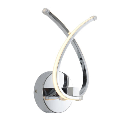 2-Light Chrome Wall Sconce With Acrylic Diffusers