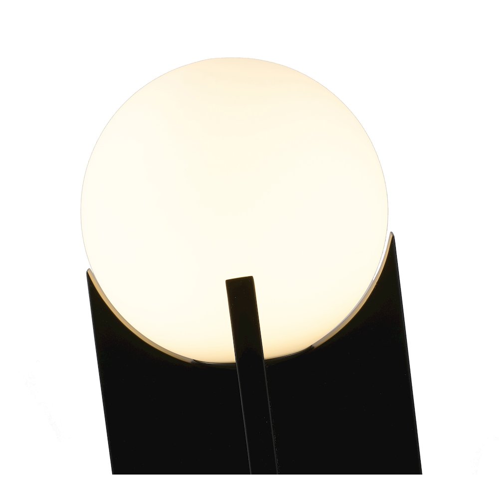 1-Light Table Lamp With A Stain Brass Base, Black Iron Body