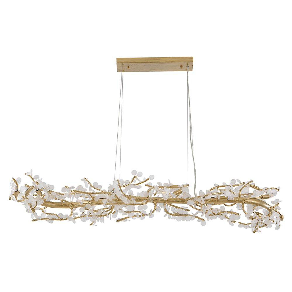 16-Light Gold Aluminum Chandelier With Clear Glass