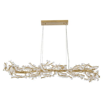 16-Light Gold Aluminum Chandelier With Clear Glass