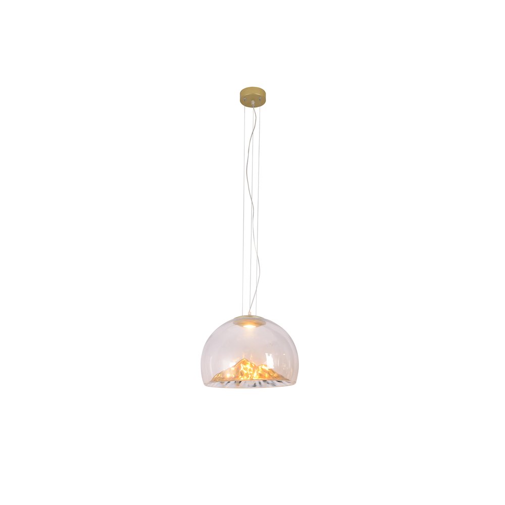 Bethel International Single Pendant Lighting in Gold Color