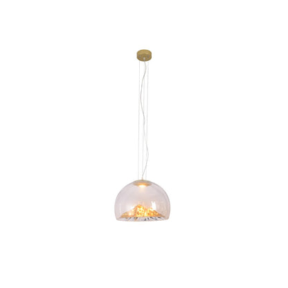 Bethel International Single Pendant Lighting in Gold Color