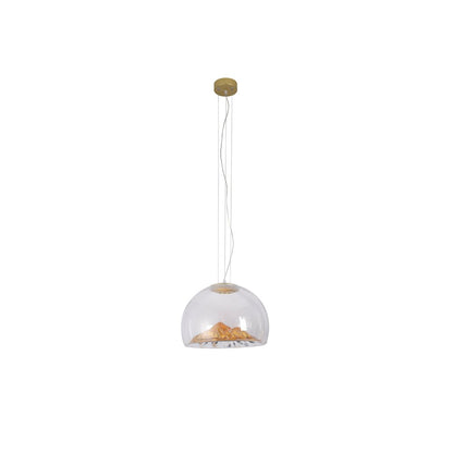 Bethel International Single Pendant Lighting in Gold Color