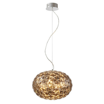 1-Light Chrome Dimmable LED Pendant With A Smoke Acrylic Shade