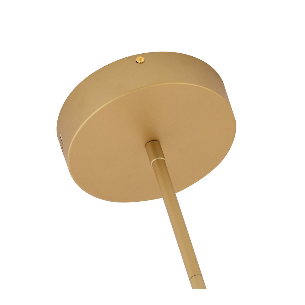 8-Light Gold Metal LED Chandelier With Silicone Diffusers