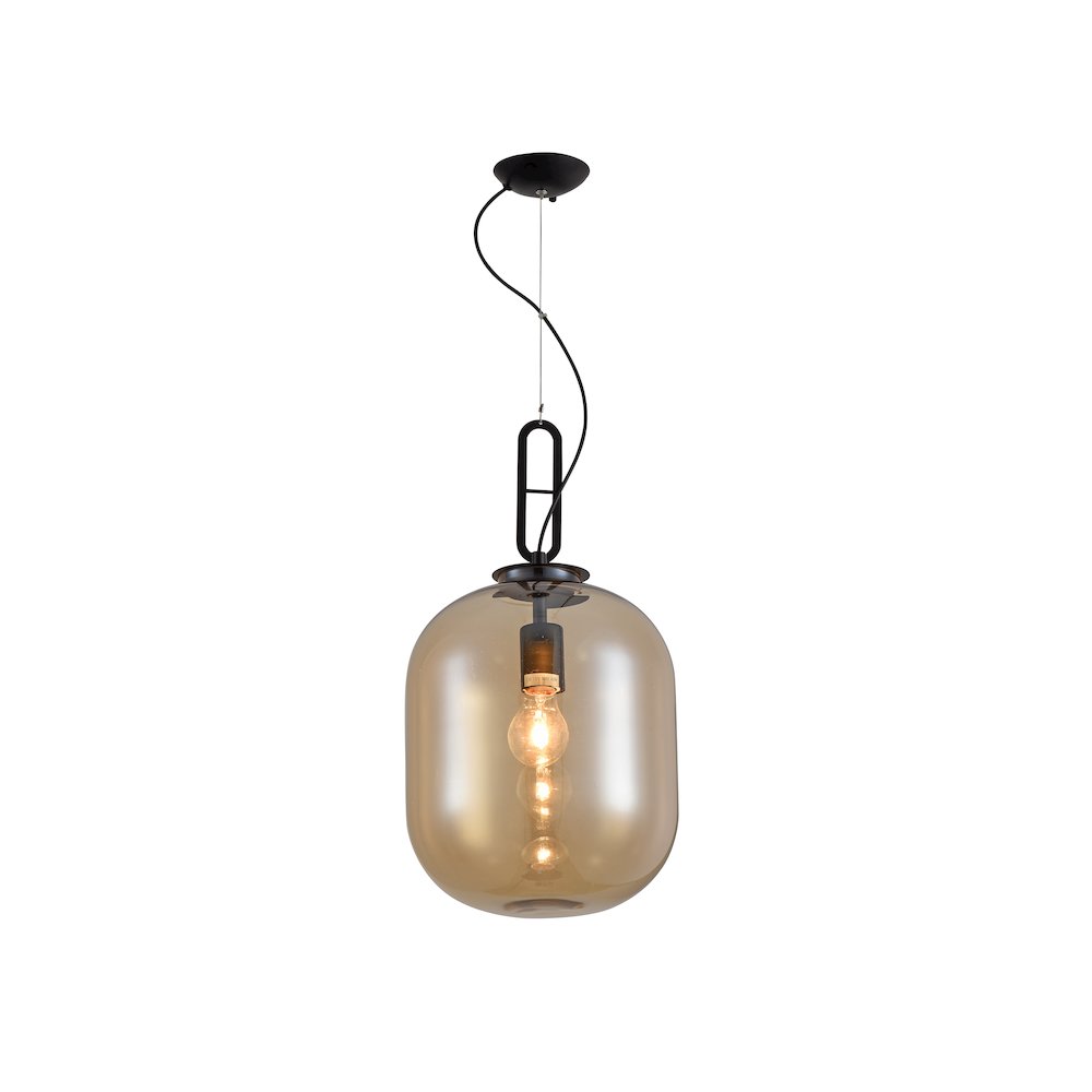 Bethel International Single Pendant Lighting in Matte Black Color