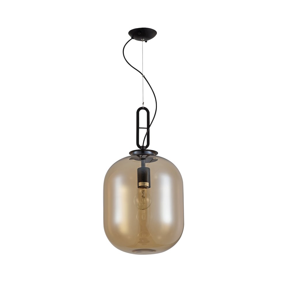 Bethel International Single Pendant Lighting in Matte Black Color