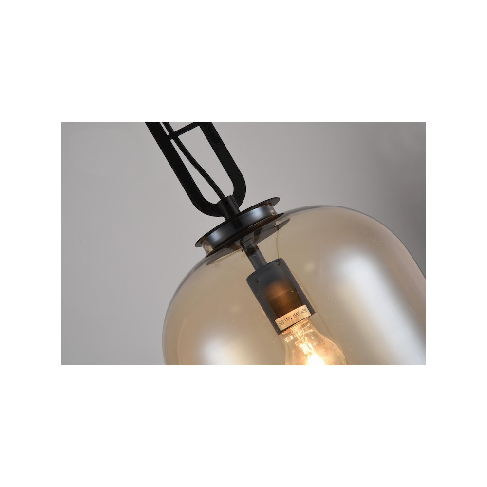 Bethel International Single Pendant Lighting in Matte Black Color