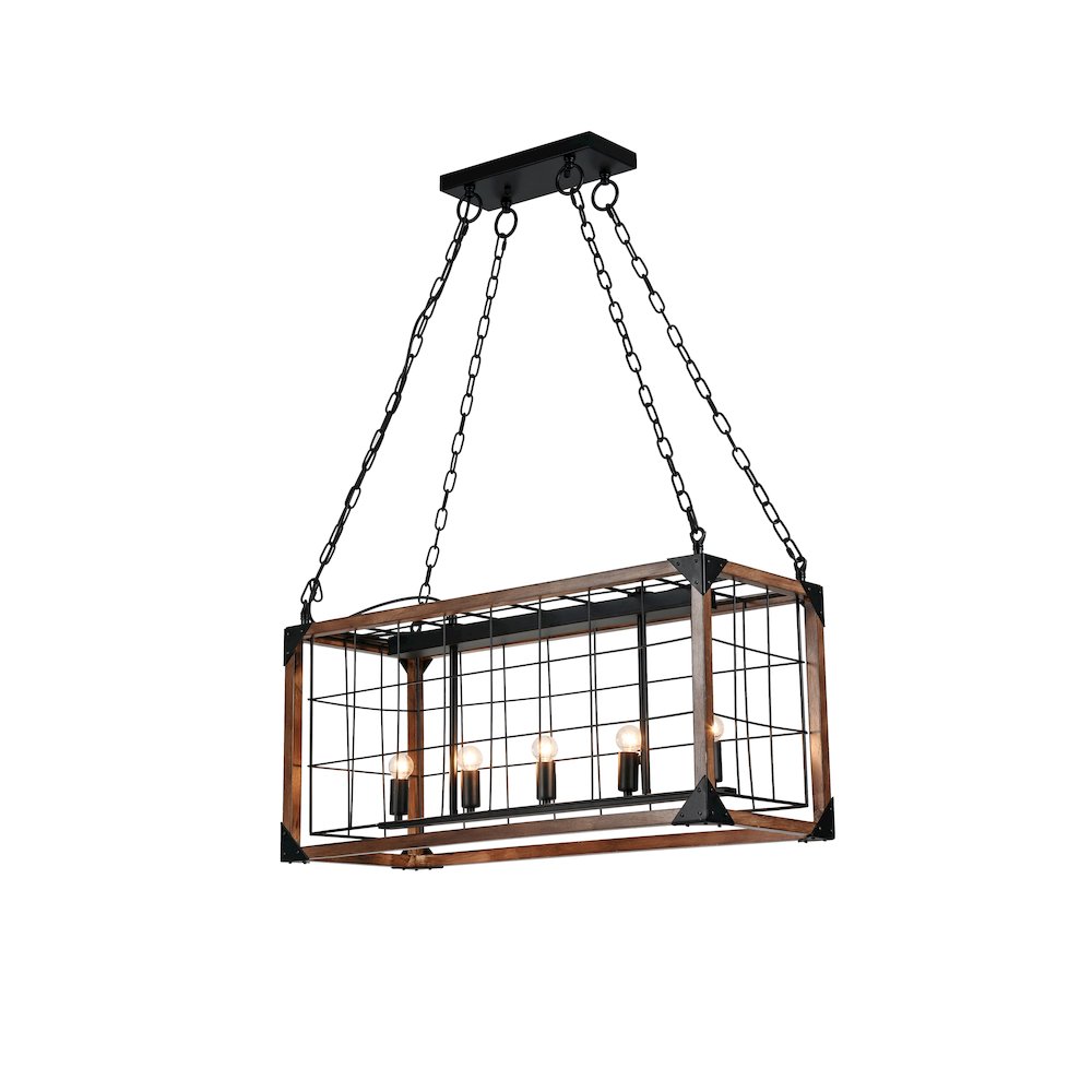 Bethel International Chandelier in Black Color