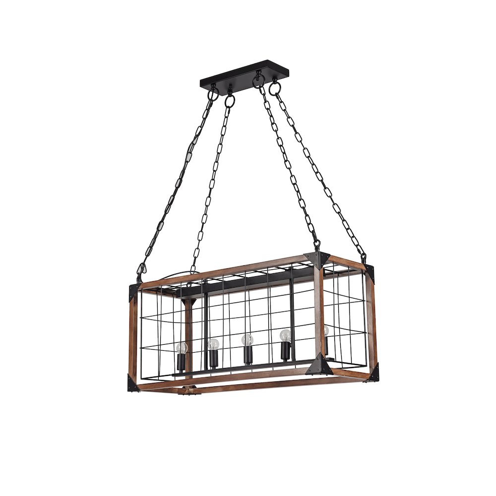 Bethel International Chandelier in Black Color