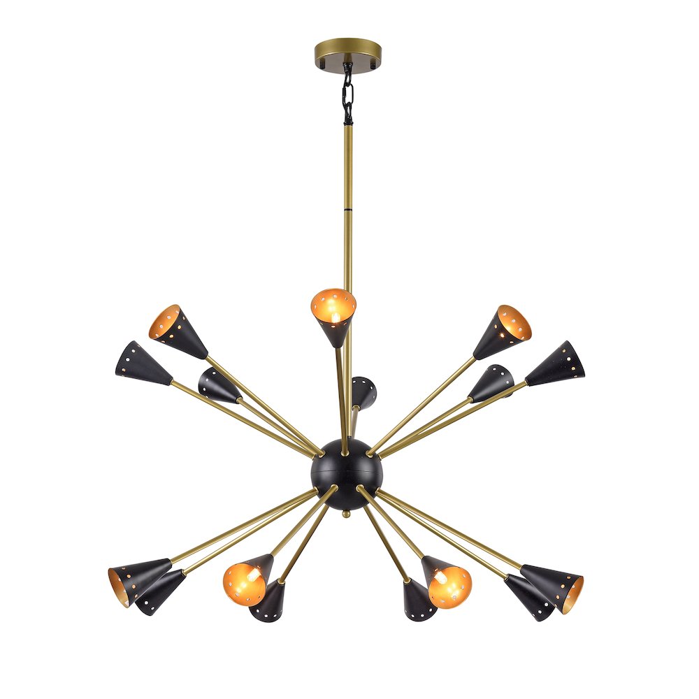 Bethel International Chandelier in Matte Black Color