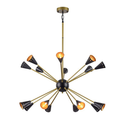 Bethel International Chandelier in Matte Black Color