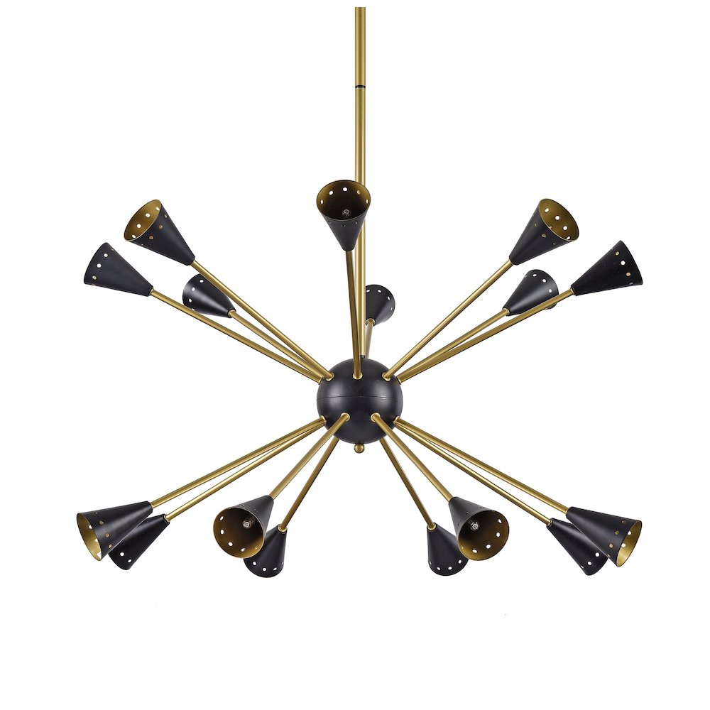 Bethel International Chandelier in Matte Black Color