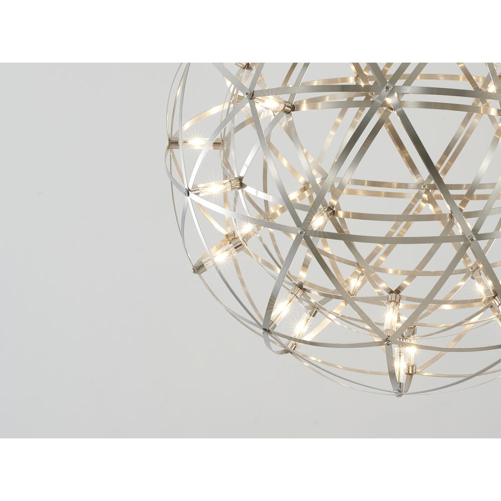 42-Light Satin Nickel Stainless Steel LED Chandelier