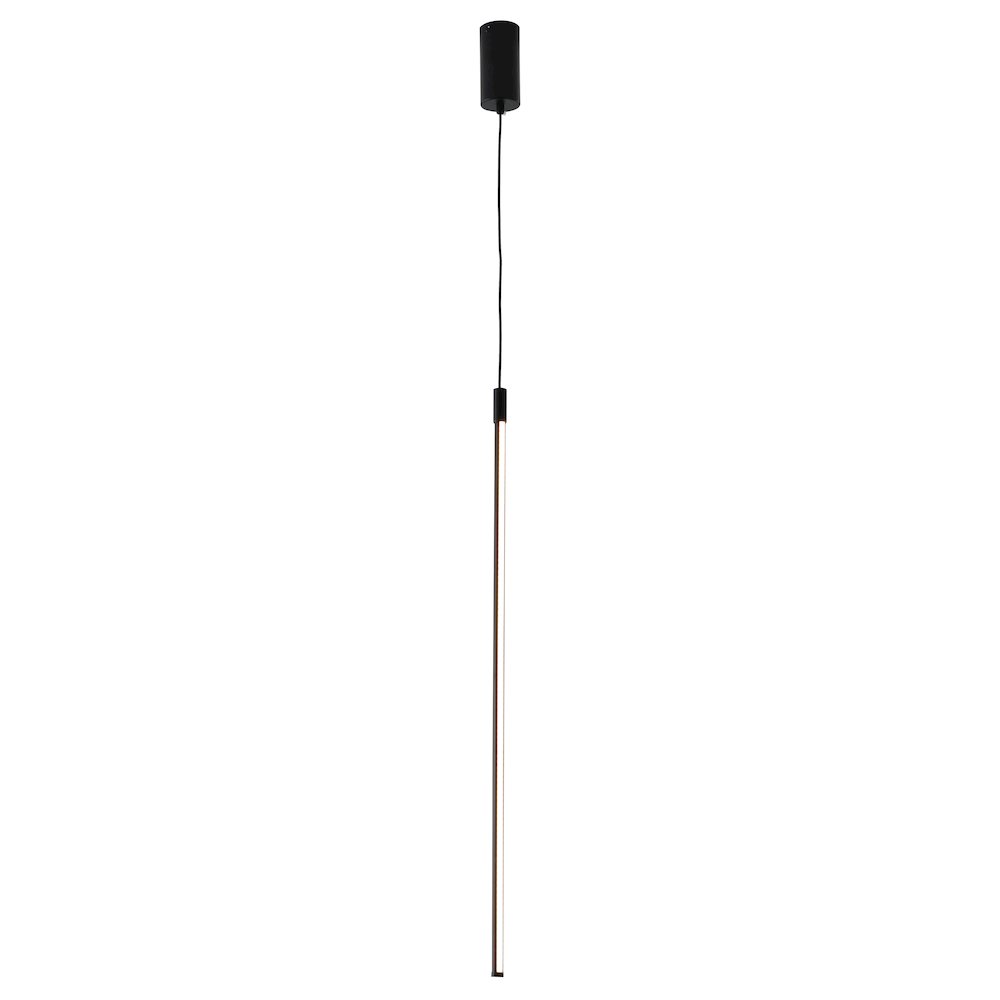1-Light Black LED Stick Pendant With A White Acrylic Diffuser