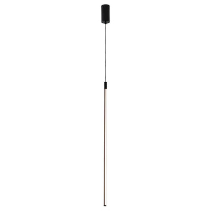 1-Light Black LED Stick Pendant With A White Acrylic Diffuser