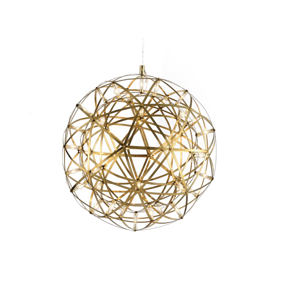42-Light Gold Stainless Steel LED Chandelier