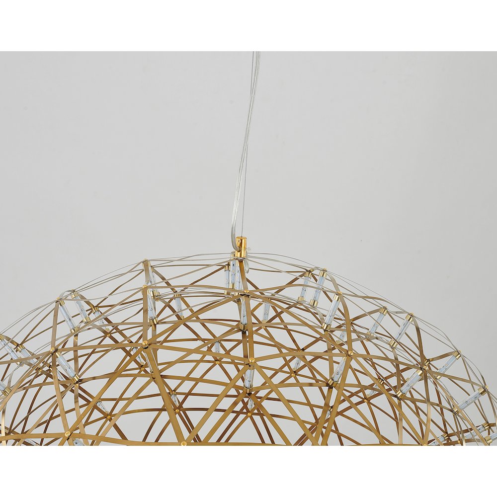 162-Light Gold Stainless Steel LED Chandelier