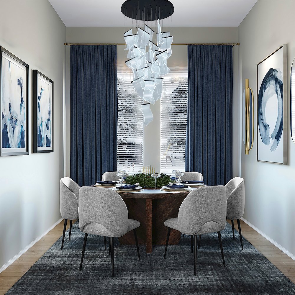 24-Light Satin Black Chandelier With Acrylic Crumbled Sheet Pendants