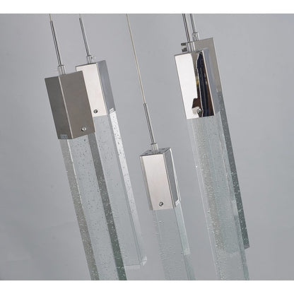 5-Light Chrome Chandelier With A Clear Crystal