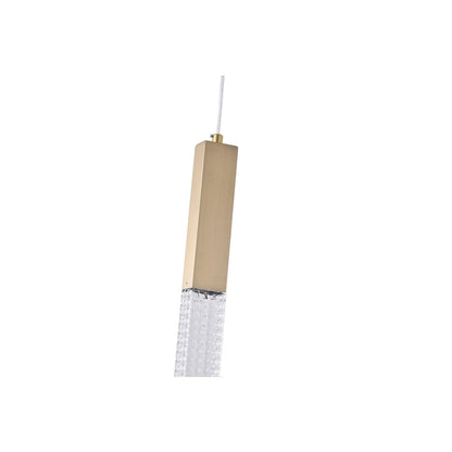 1-Light Gold LED Single Pendant With A Clear Glass Shade