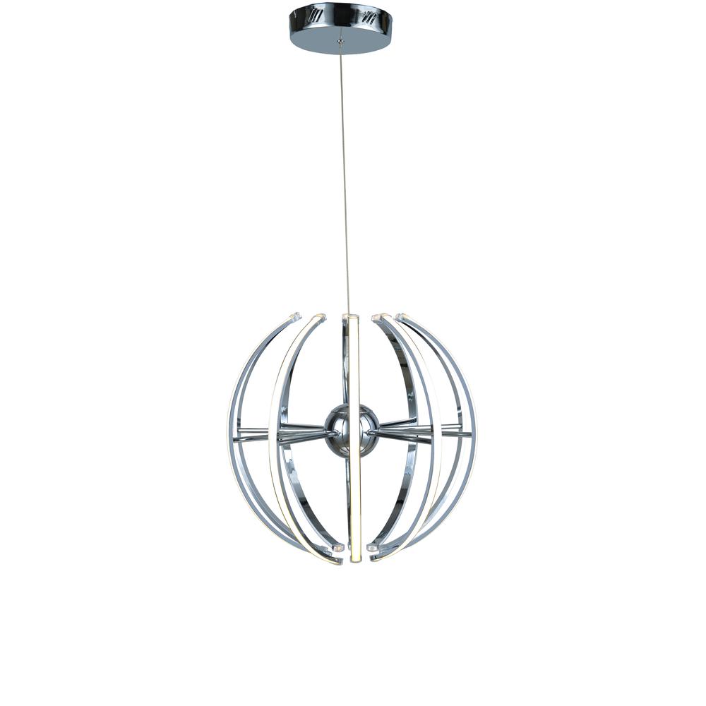 LED Chandelier Chrome Aluminum