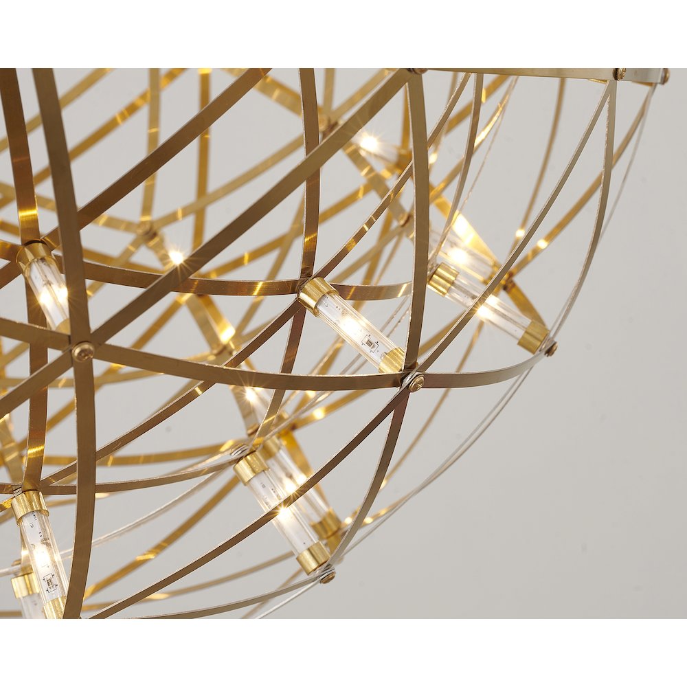 92-Light Gold Stainless Steel LED Chandelier