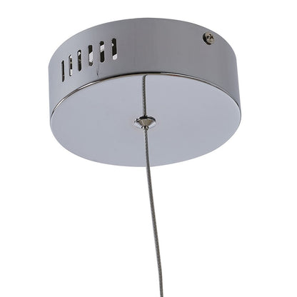 1-Light Chrome Single Pendant With A Clear Bubble Shade