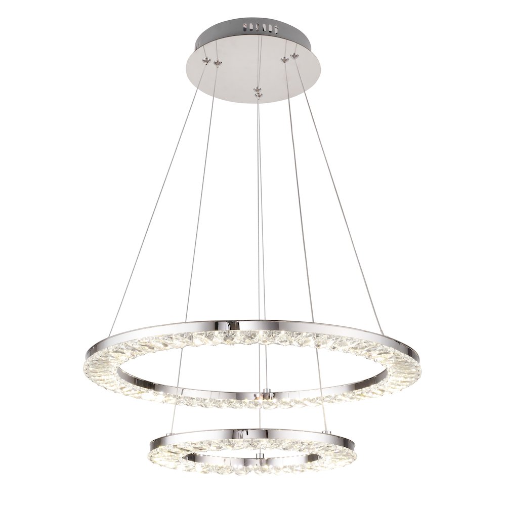 Bethel International LED Chandelier in Chrome Color