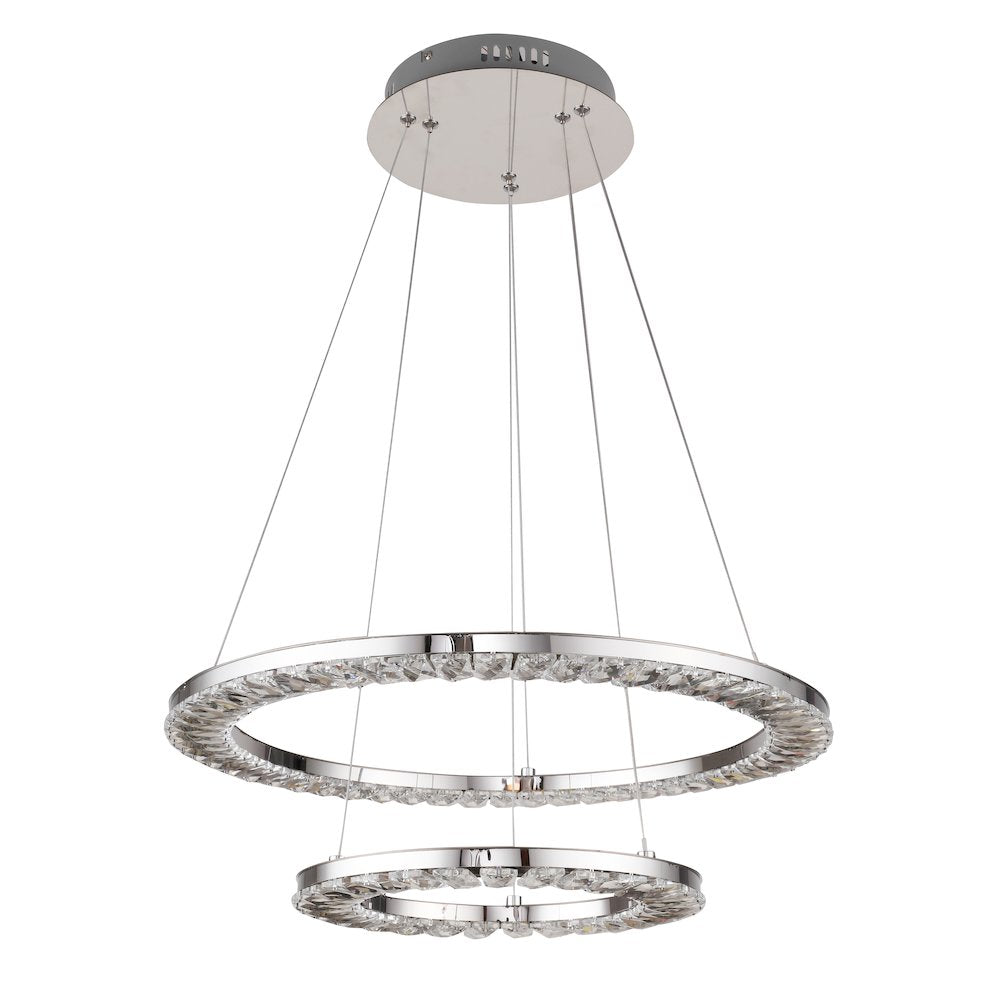 Bethel International LED Chandelier in Chrome Color