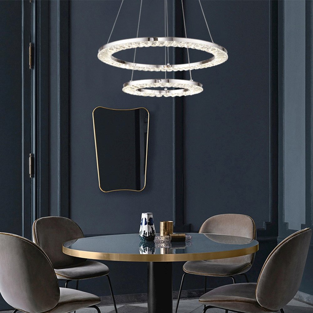 Bethel International LED Chandelier in Chrome Color