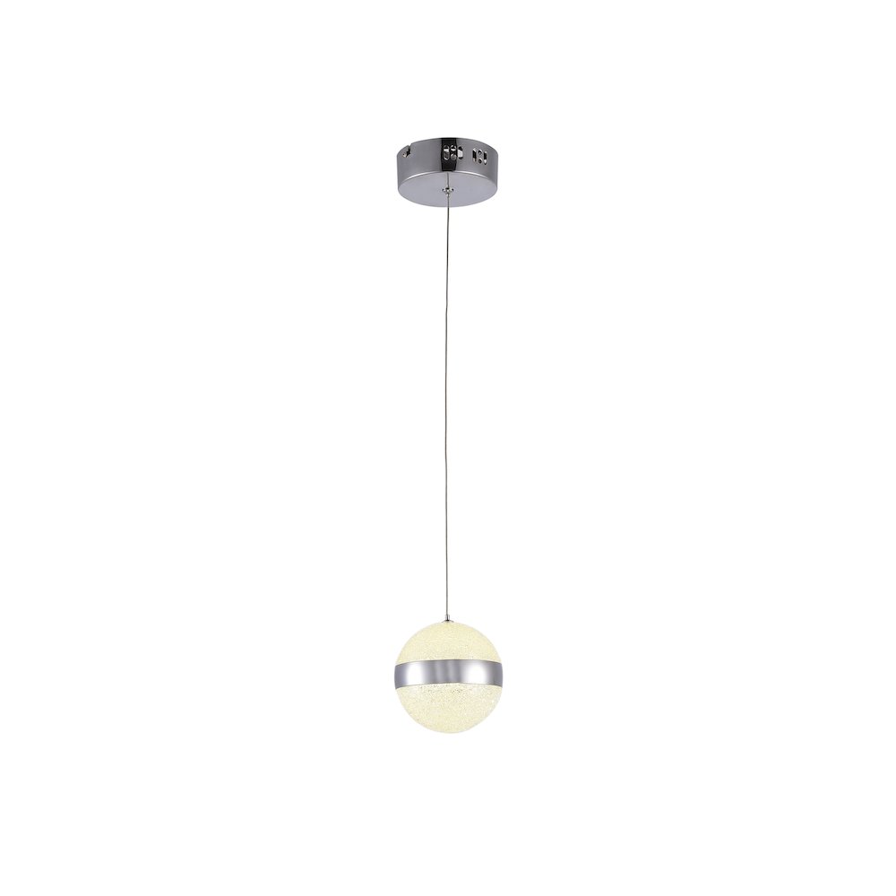 Bethel International LED Single Pendant Lighting in Chrome Color