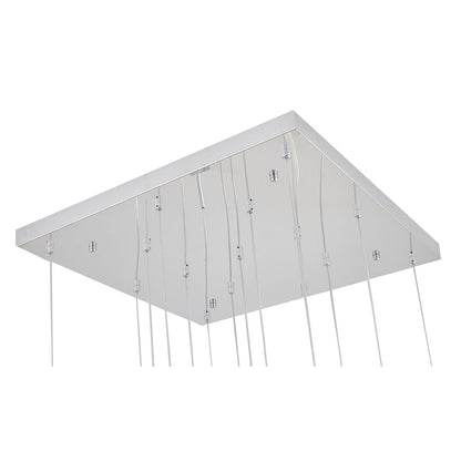 15-Light Chrome Chandelier With A Clear iceberg bubble Crystal