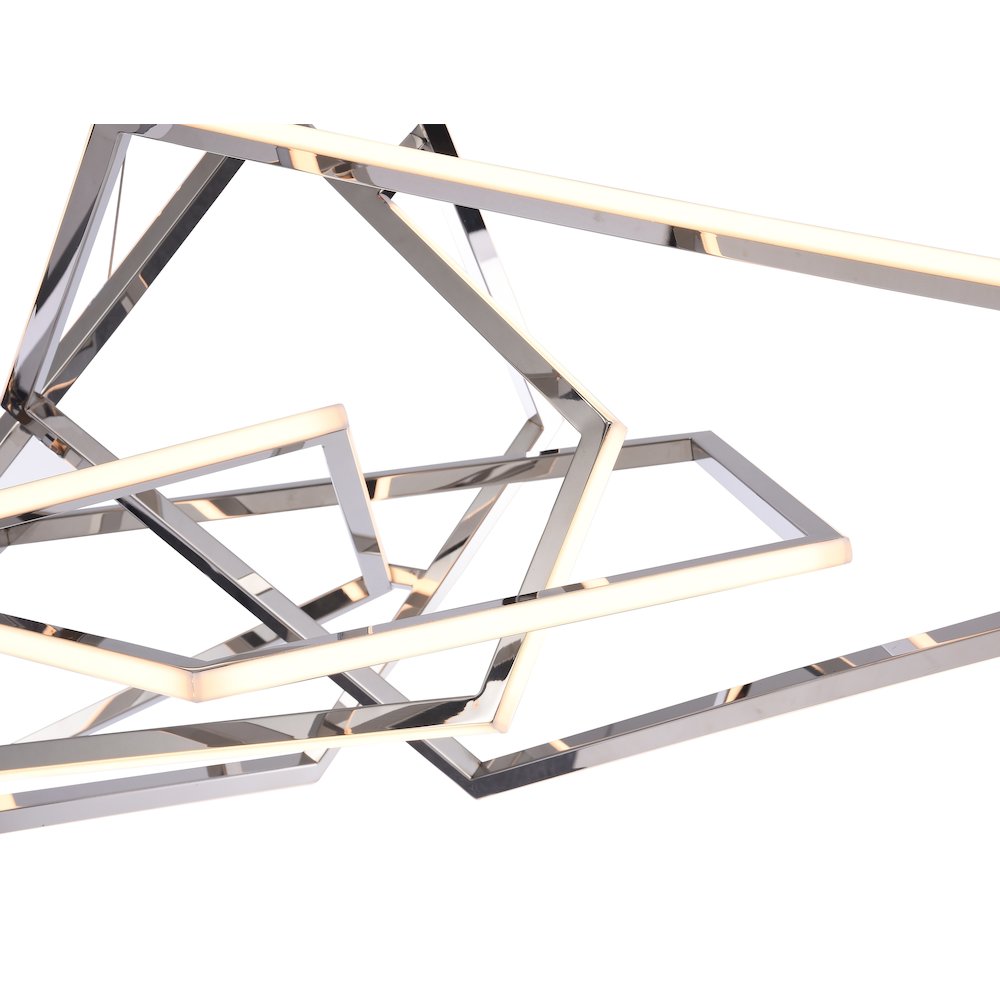25-Light  Dimmable Chrome LED Chandelier With White Acrylic Diffusers