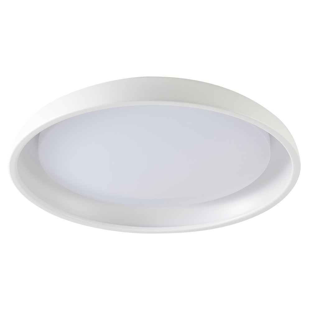 1-Light Matte White LED Flush Mount With An Acrylic Diffuser