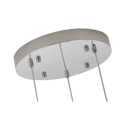 3-Light Chrome Chandelier With A Clear iceberg bubble Crystal