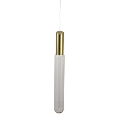 1-Light Gold LED Pendant With A Clear Glass Shade