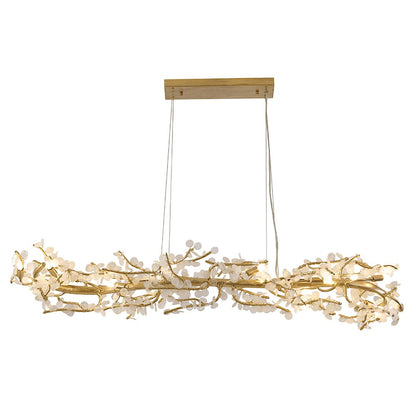 16-Light Gold Aluminum Chandelier With Clear Glass