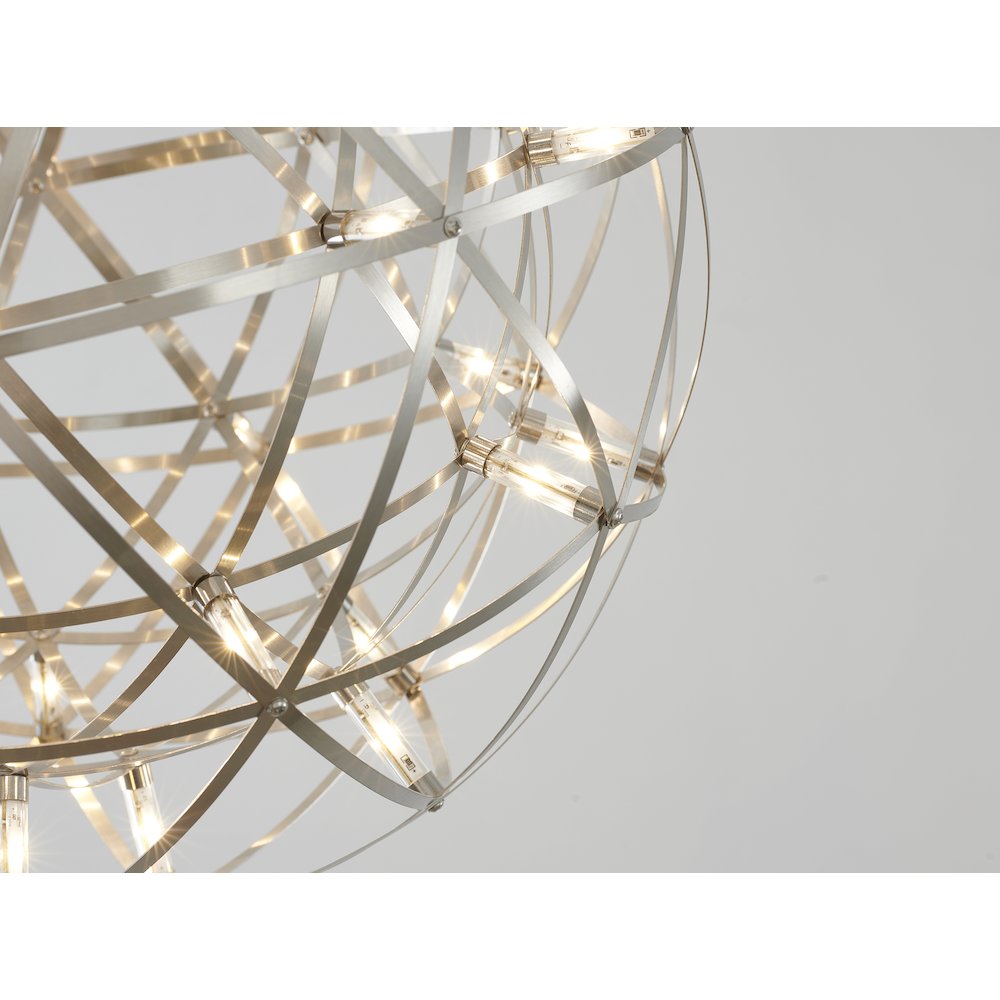 42-Light Satin Nickel Stainless Steel LED Chandelier
