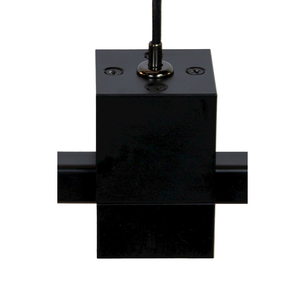 13-Light Black LED Chandelier With Glass Shades