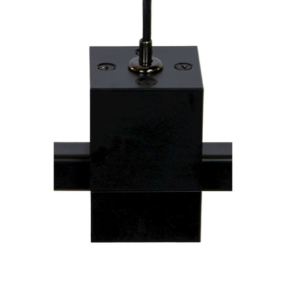 13-Light Black LED Chandelier With Glass Shades