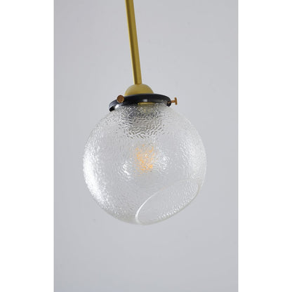 1-Light Gold Plated Single Pendant With A Clear Glass Shade